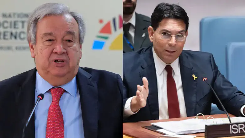 Antonio Guterres and Danny Danon