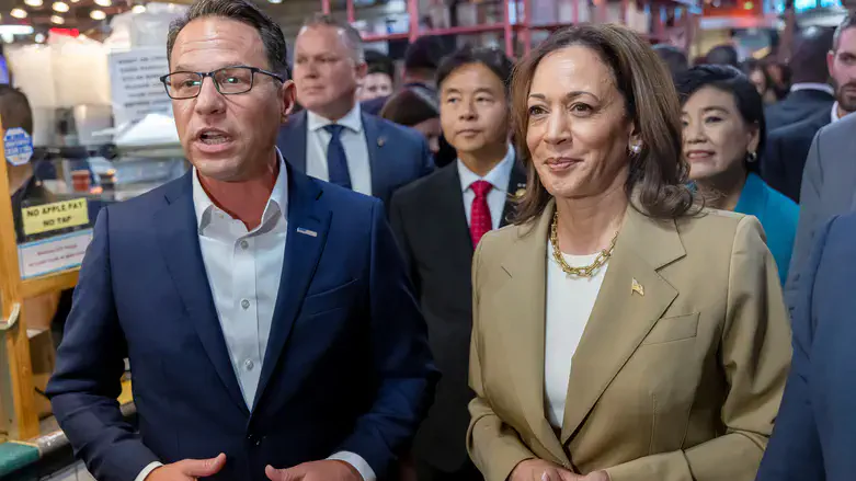 Josh Shapiro and Kamala Harris