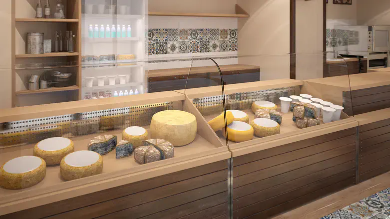 Сыры в гастрономическом отделе