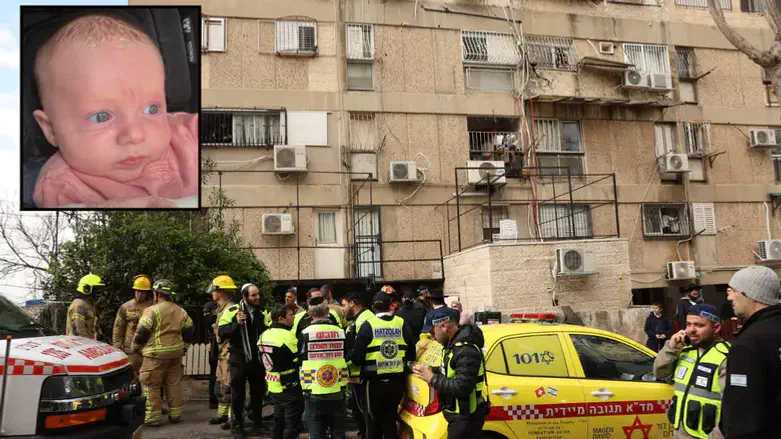 Лия Ципора Голубенчиц (ז"ל) на фоне места происшествия в Иерусалиме