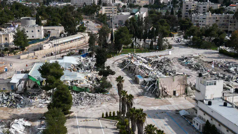 UNRWA compound in eastern Jerusalem after the demolition