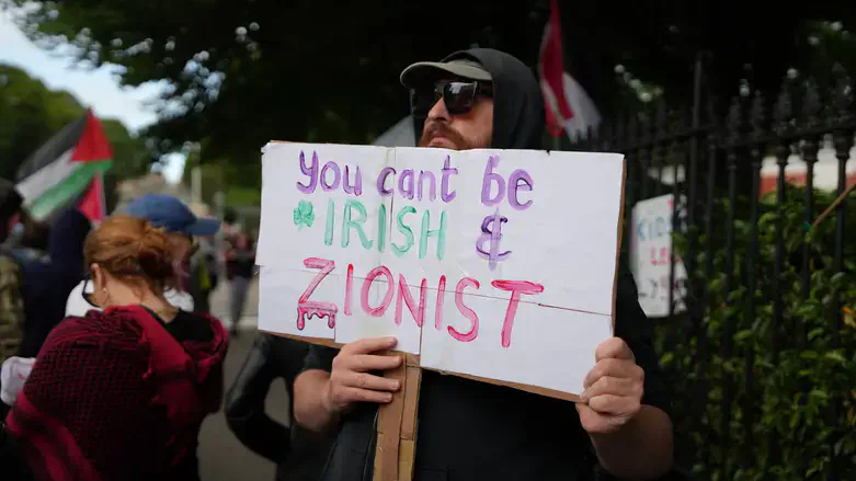 Pro-Palestinian demonstrators gather in Dublin