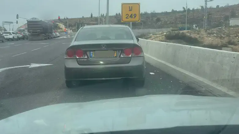 הרכב בו נהג החשוד שנעצר