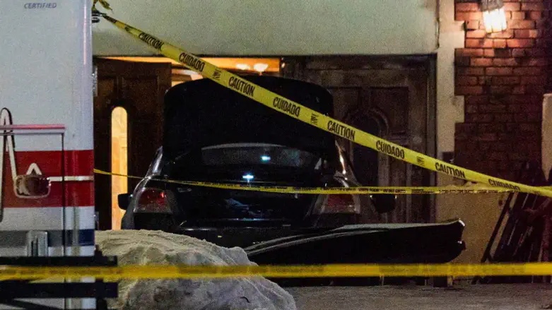 Scene of ramming at Chabad Lubavitch World HQ