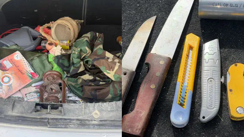 סכינים ותחפושת צבאית ברכב חשוד