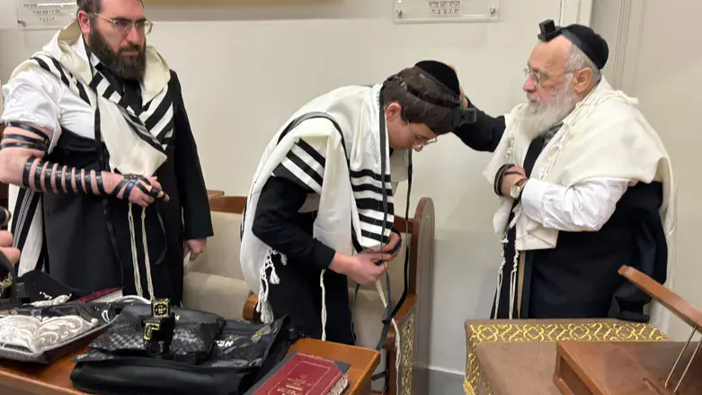 Rabbi Hayut with his son