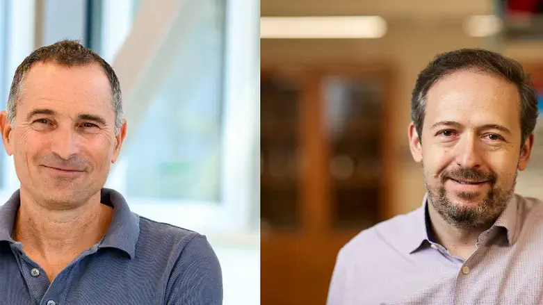 מימין: פרופ' יהונתן קיפניס ופרופ' עידו עמית