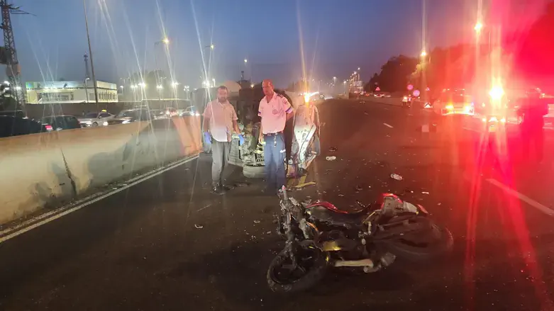 זירת התאונה בה נהרגה ניקול דולגין