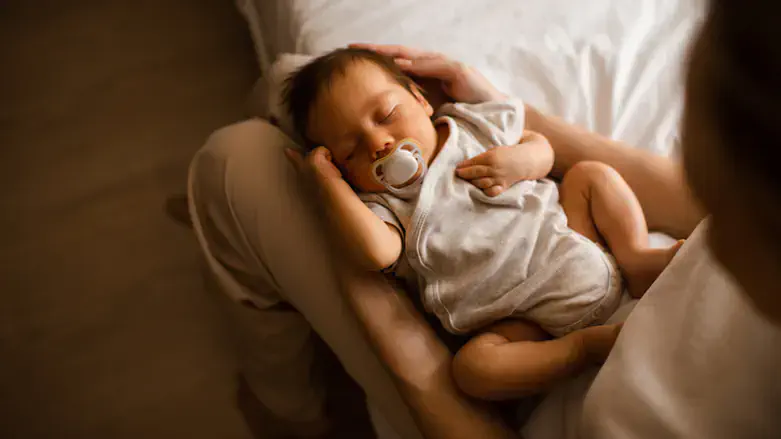 4 Month Old Sleeping, illustration