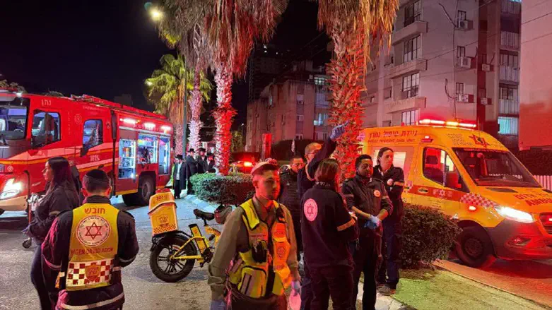 Scene of fire in Netanya