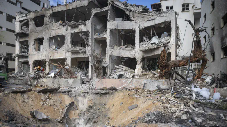 Scene of the strike in Tel Aviv