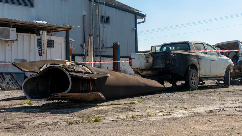 זירת נפילת טיל איראני