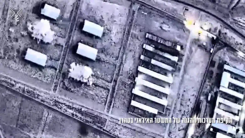 Damaged air defense systems in Iran