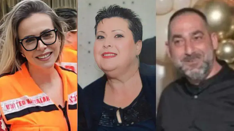 (слева направо) Ронит Элимелех (ז"ל), Сара Элимелех (ז"ל) и Орен Кац (ז"ל)
