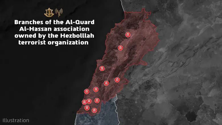 IDF strikes Al-Quard Al-Hassan branches