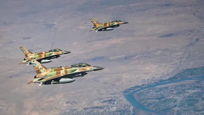 Fighter plane on its way to an attack