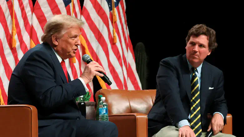 Trump and Tucker in Arizona, October 2024