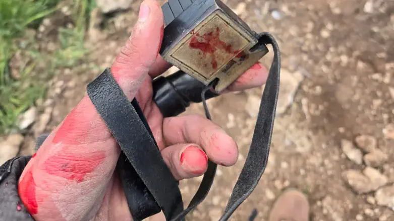Tefillin stained with blood