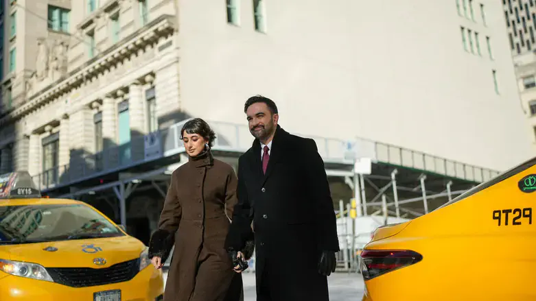 Zohran and Rama Duwaji Mamdani, NY 1/1/2026