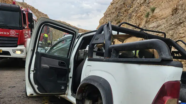 זירת התאונה בכביש 505