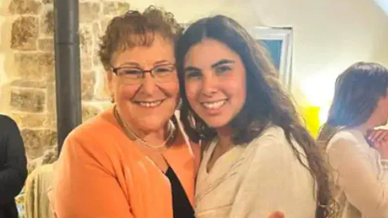 Miriam Peretz and her granddaughter Hallel Miriam