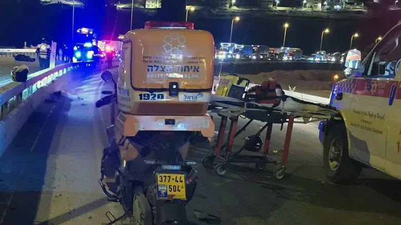 זירת התאונה בכביש 437