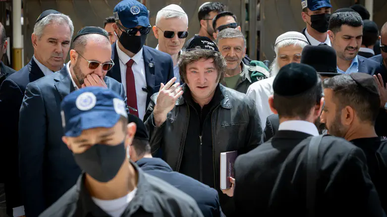 Milei at the Western Wall