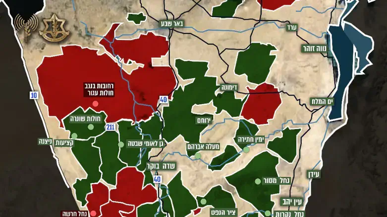 Карта полигонов ЦАХАЛ, открытие которых ожидается в День Независимости