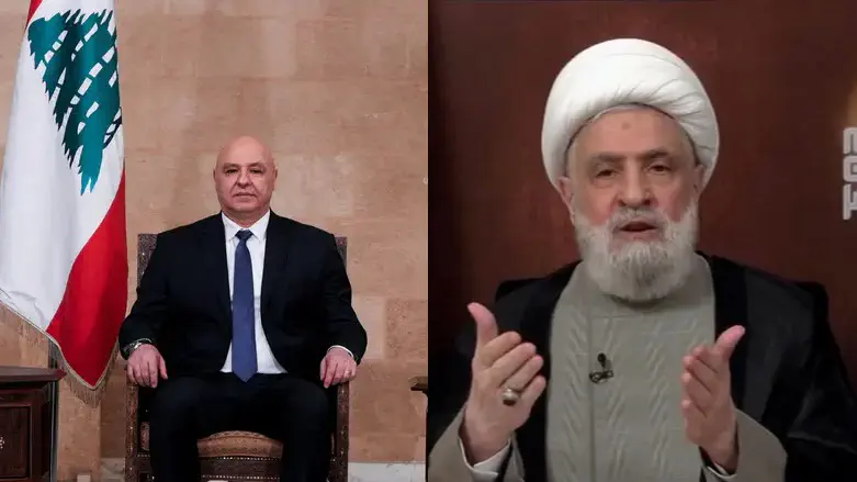 Lebanese President Aoun, Hezbollah leader Qassem