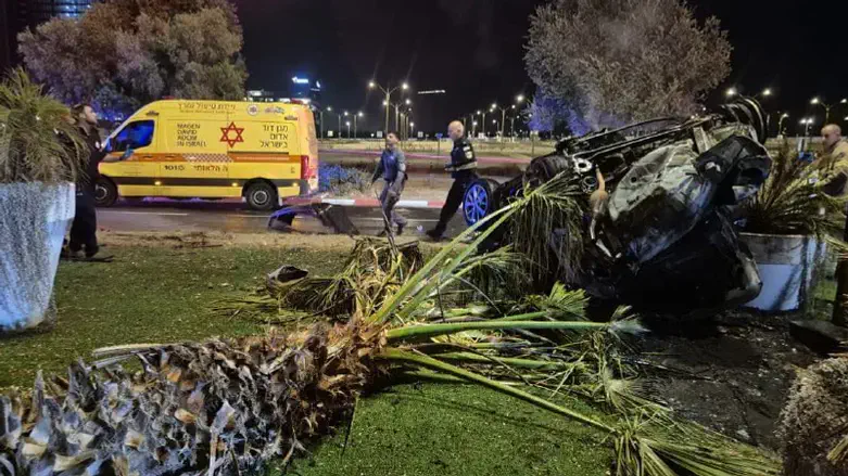 זירת התאונה בראשון לציון
