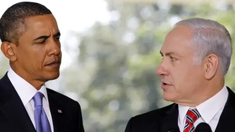 Barack Obama with Prime Minister Benjamin Netanyahu