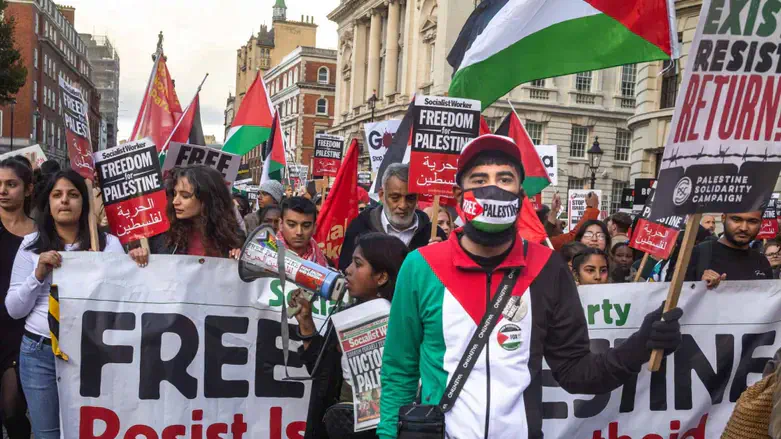 Anti-Israel protest in Lonoon, Oct. 14, 2023