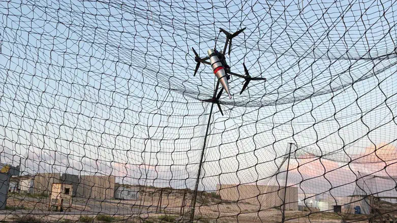 drone caught innet