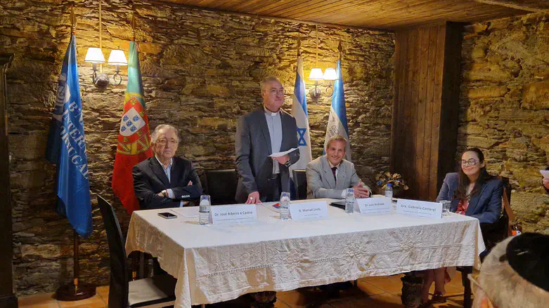 Bishop of Porto Dom Manuel Linda speaks at the event