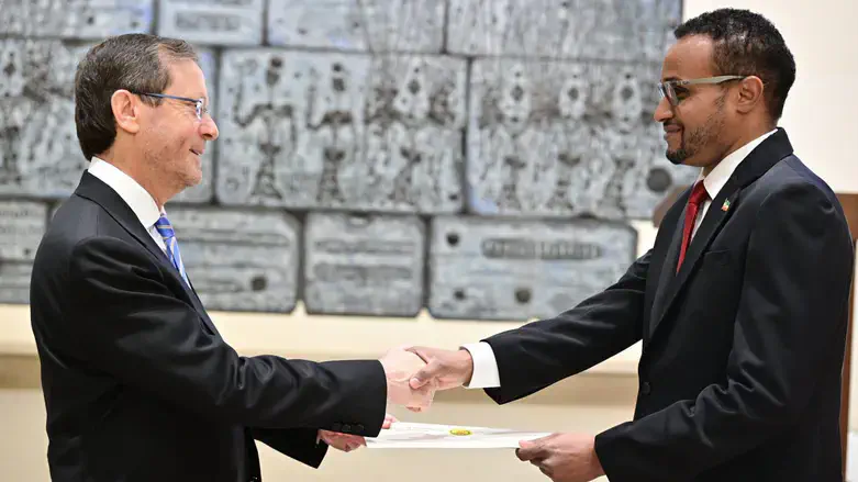 Isaac Herzog and Ambassador Mohamed Hagi