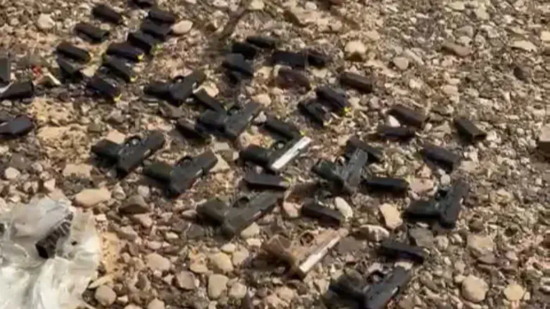 Some of the weapons that were caught