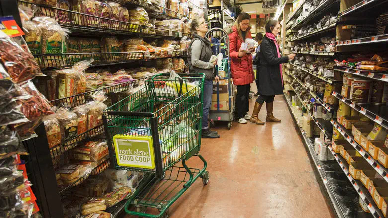 Members shop at the Park Slope Food Coop in Brooklyn.