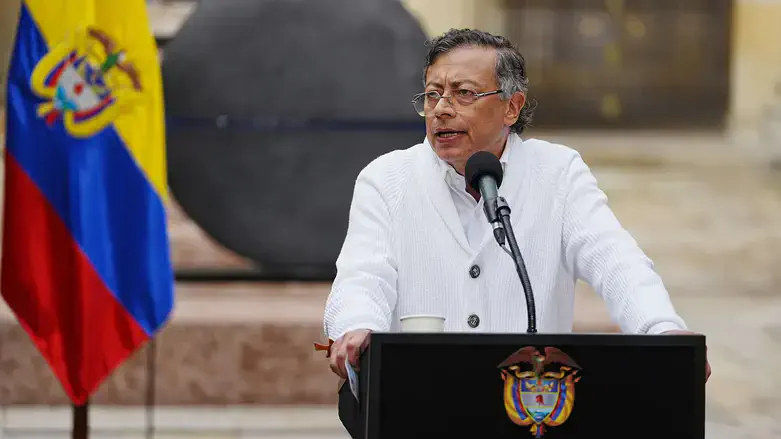 Colombian President Gustavo Petro casts his vote during the election on May 31, 2026