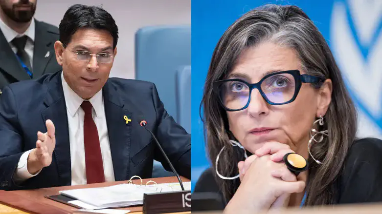 Danny Danon and Francesca Albanese