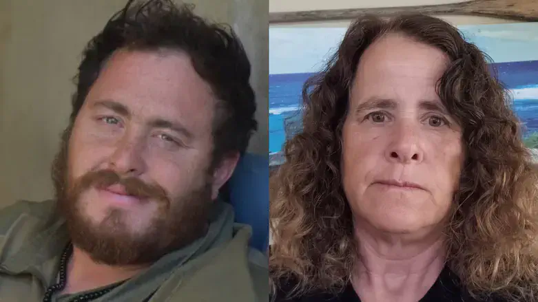 סמדר סגל (מימין) ובנה תום הי"ד