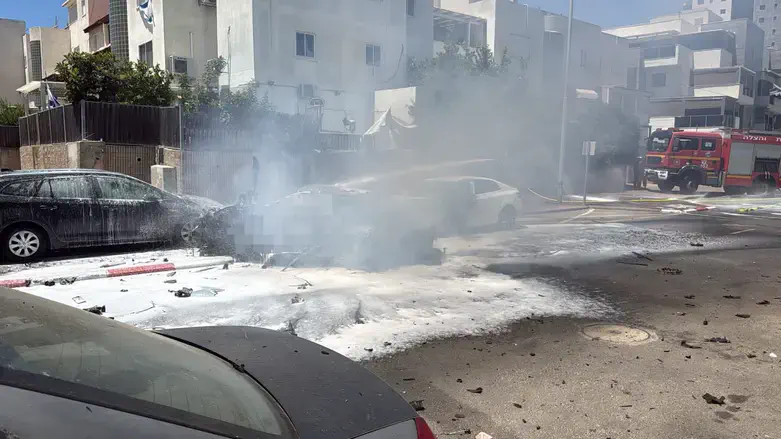 Scene of the explosion in Kiryat Gat