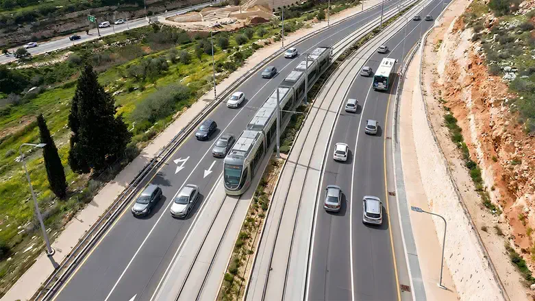 הדמיית הרכבת הקלה בין גוש עציון לירושלים