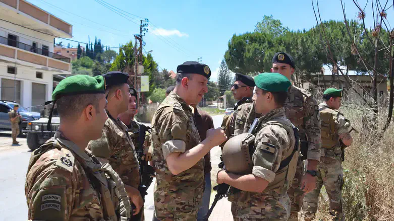 Lebanese Chief of Staff Rodolphe Haykal in southern Lebanon