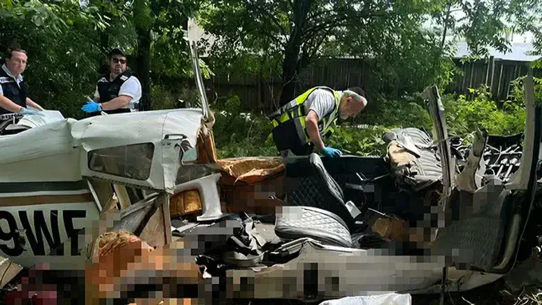 The scene of the crash