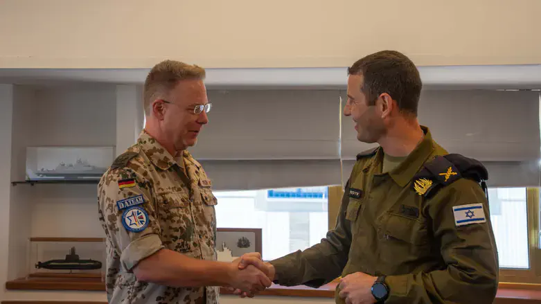 The German and Israeli naval commanders