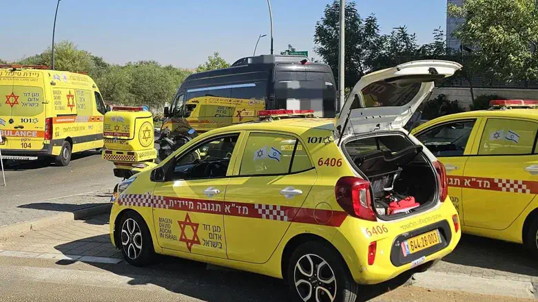 זירת התאונה בראש העין
