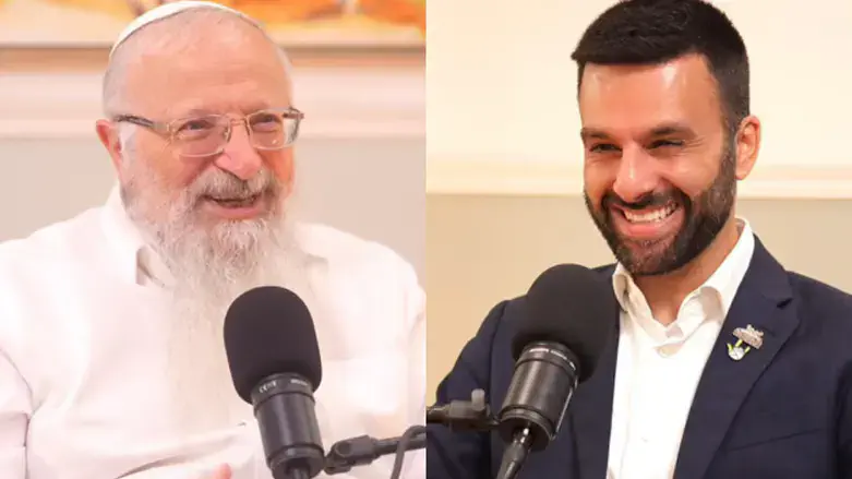 Yoseph Haddad with Rabbi Shmuel Eliyahu