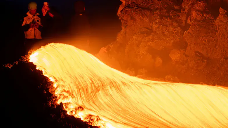 Volcanic eruption in Italy