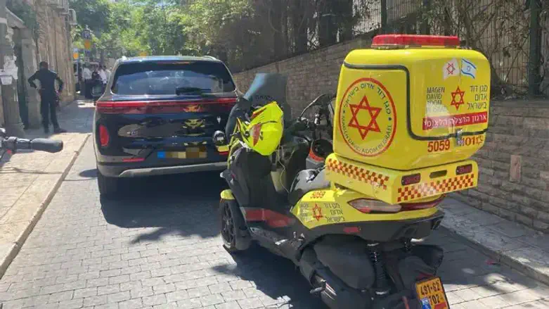Site of the accident in Jerusalem