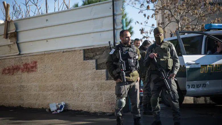 Police in Jabel Mukaber neighborhood of Jerusalem